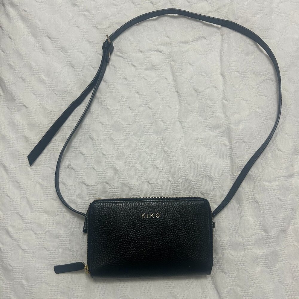 Kiko Black Faux Leather Crossbody Bag